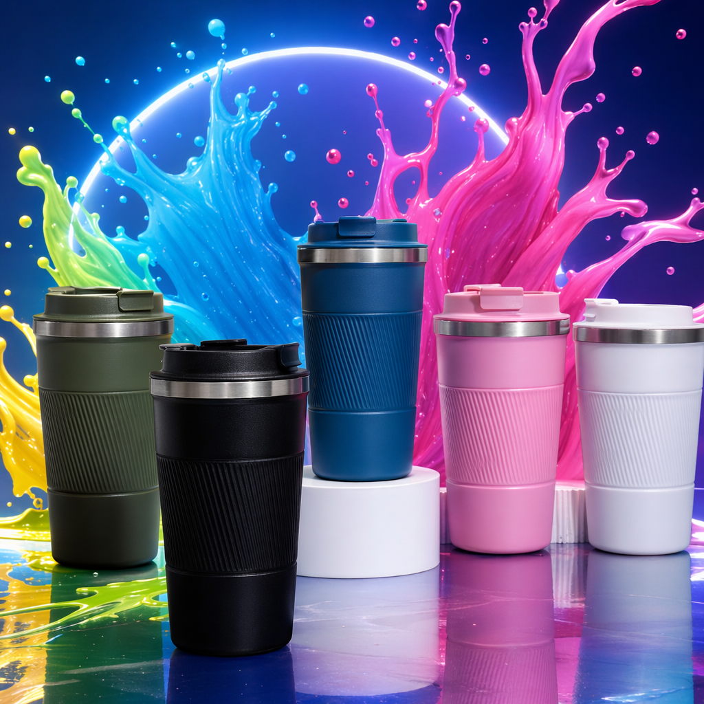 Black insulated cup, 304 stainless steel vacuum insulated portable water cup Specification image