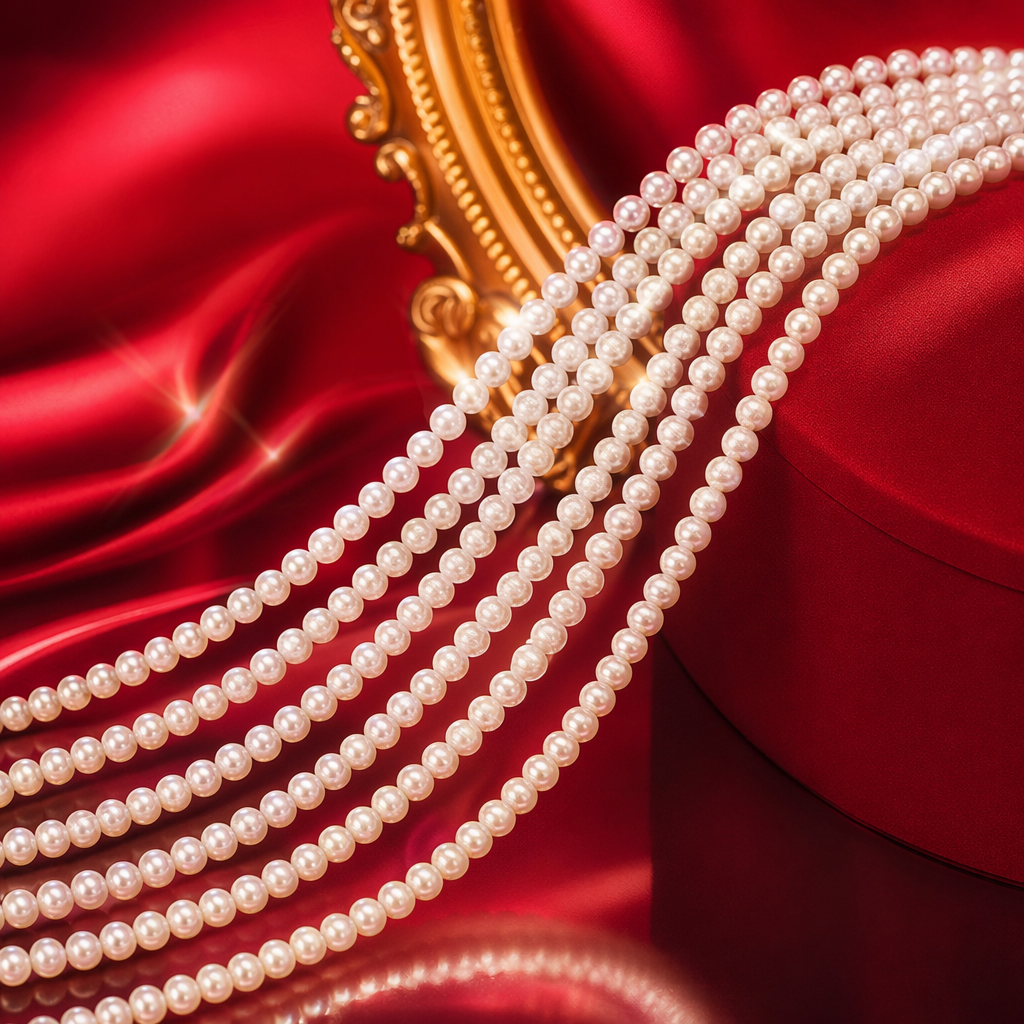 The off-white pearl string necklace is an elegant and versatile natural freshwater pearl accessory for ladies Specification image