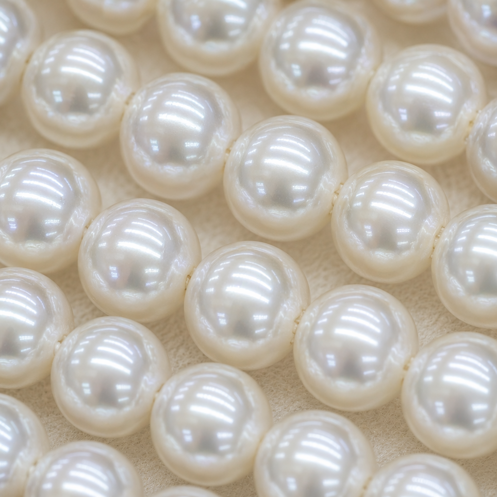 The off-white pearl string necklace is an elegant and versatile natural freshwater pearl accessory for ladies Application Scenario