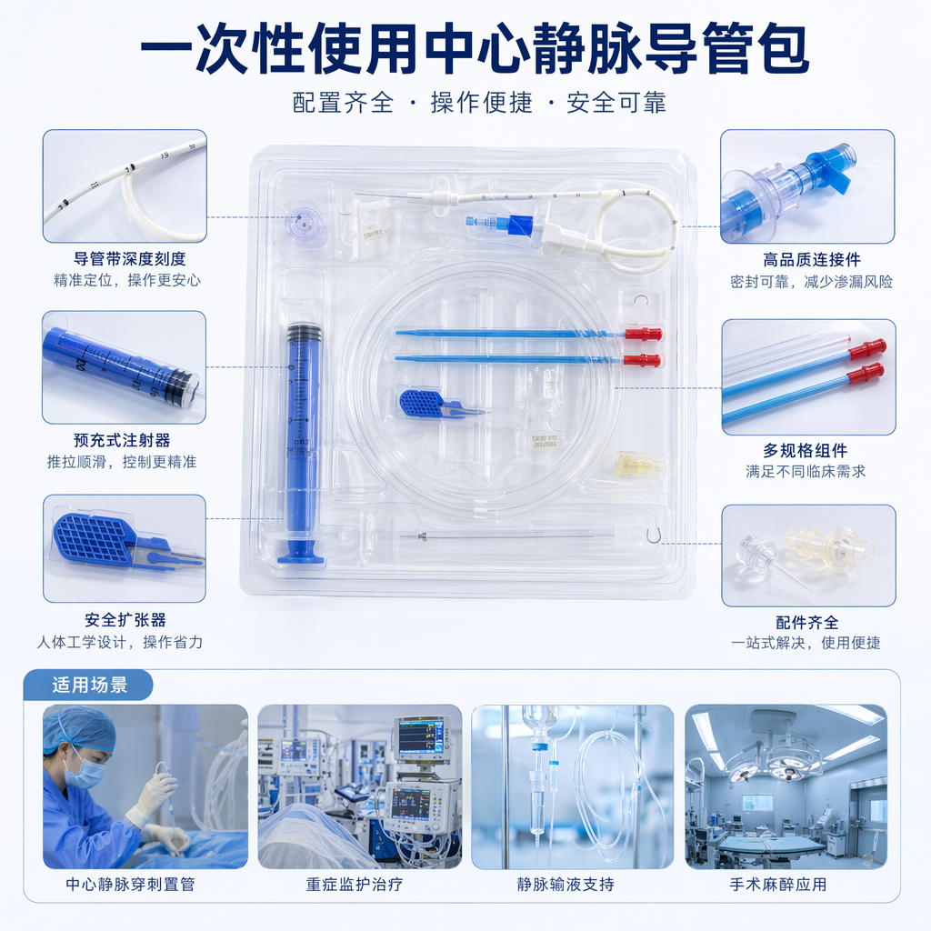 透明塑料包装医疗用品套装 一次性无菌急救护理用品