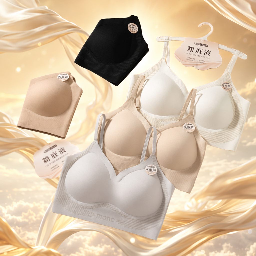The multi-color seamless bra is a comfortable and close-fitting women's underwear without underwire Specification image