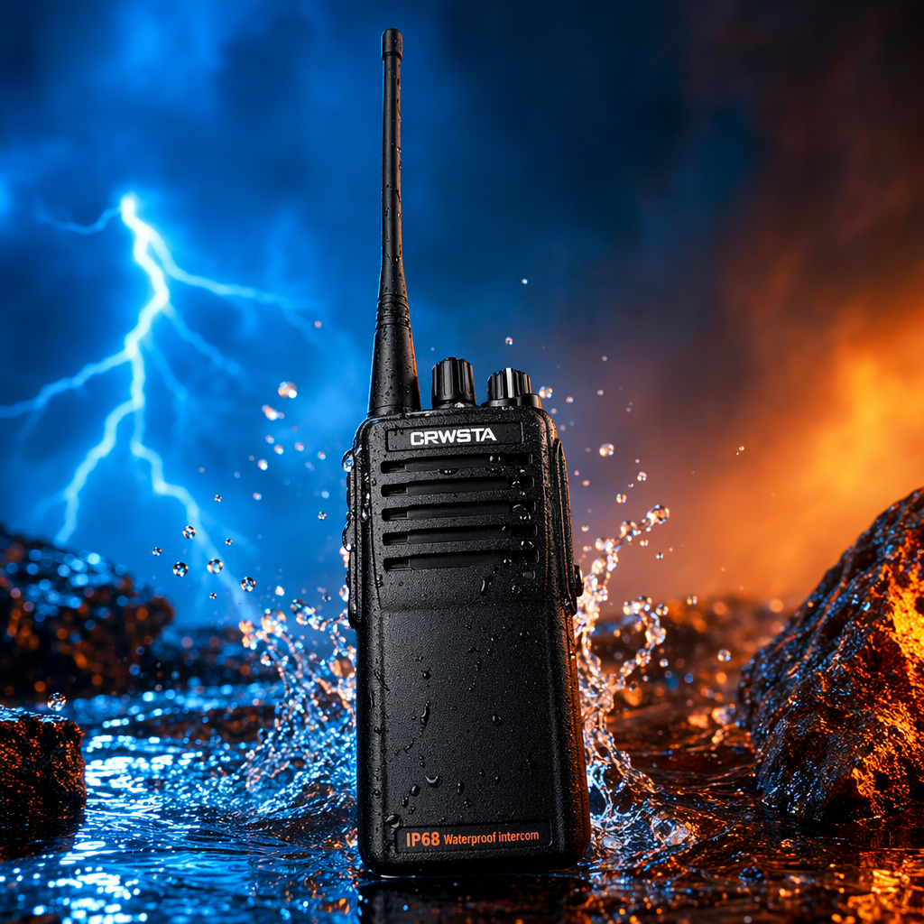 The Keruisida GX-760 black walkie-talkie wireless communication device is waterproof, shockproof, and features high-power long-distance communication Specification image
