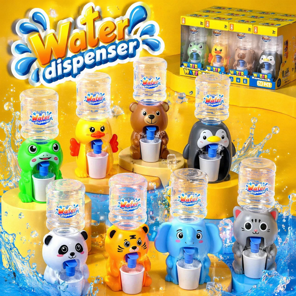 彩色卡通水 dispenser 玩具细节图