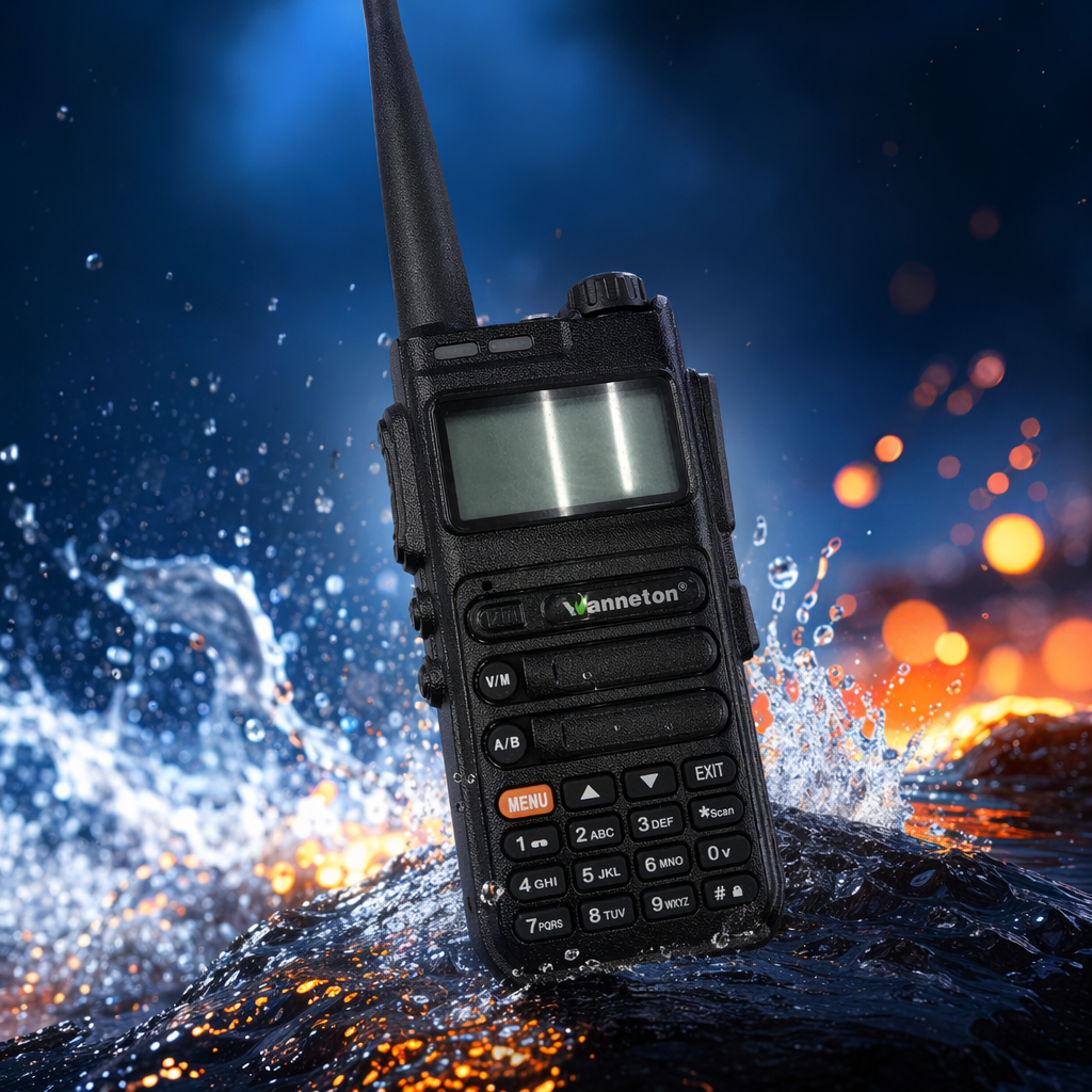 Wanlitong UV-F5 black walkie-talkie is a professional wireless communication device that is waterproof, dustproof and suitable for long-distance calling Specification image