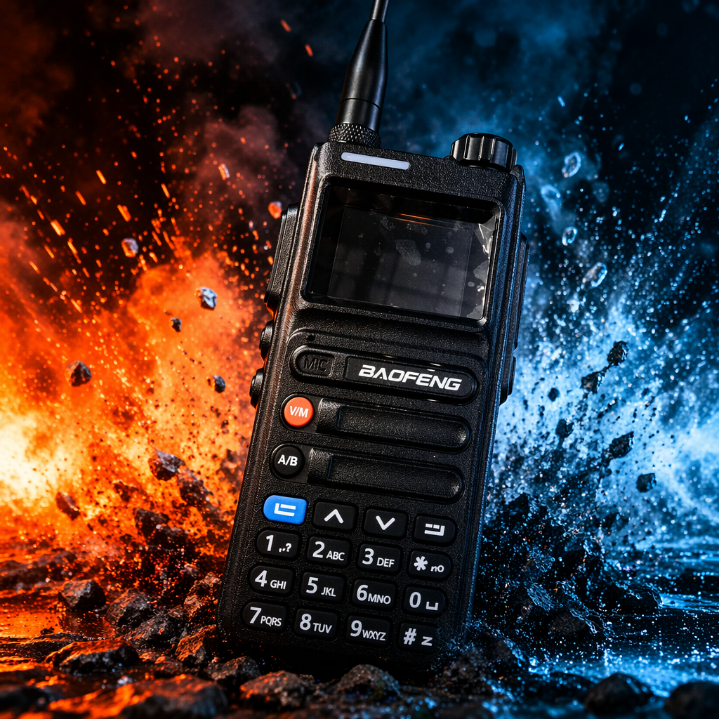 The Baofeng BF-UV26 black walkie-talkie is a professional wireless communication device that is waterproof, shockproof and suitable for long-distance communication Specification image