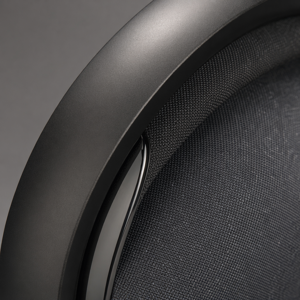 Black circular Bluetooth speaker with 360-degree surround sound effect, portable wireless speaker, Bluetooth speaker, Bluetooth speaker Application Scenario