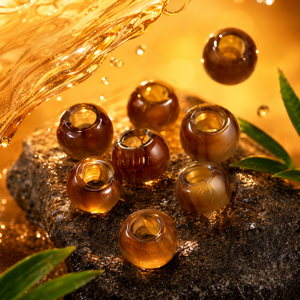 Brown beads, natural agate round bead bracelet accessory materials, bulk wholesale Specification image
