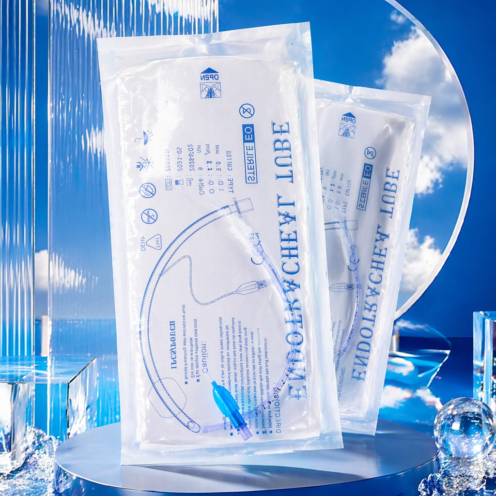 Special transparent plastic packaging bags for pet catheters are aseptically and independently packaged details Picture