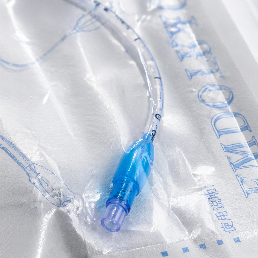 Special transparent plastic packaging bags for pet catheters are aseptically and independently packaged Specification image