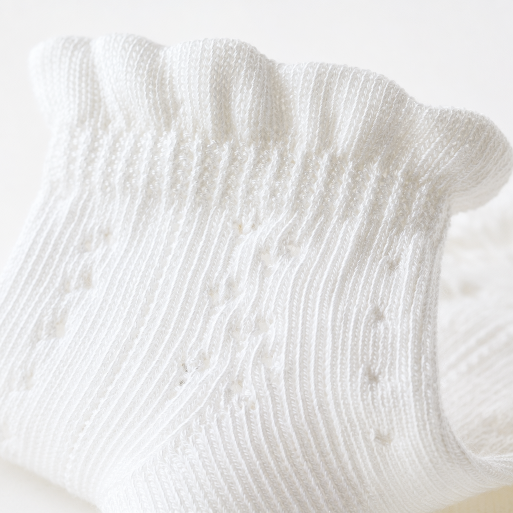 White knitted socks, pure cotton breathable mid-calf socks for women, spring and autumn basic, versatile Application Scenario