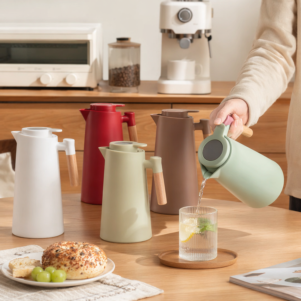 Colorful insulated kettle, stainless steel vacuum cold and heat preservation, 1L large capacity, portable for household use details Picture