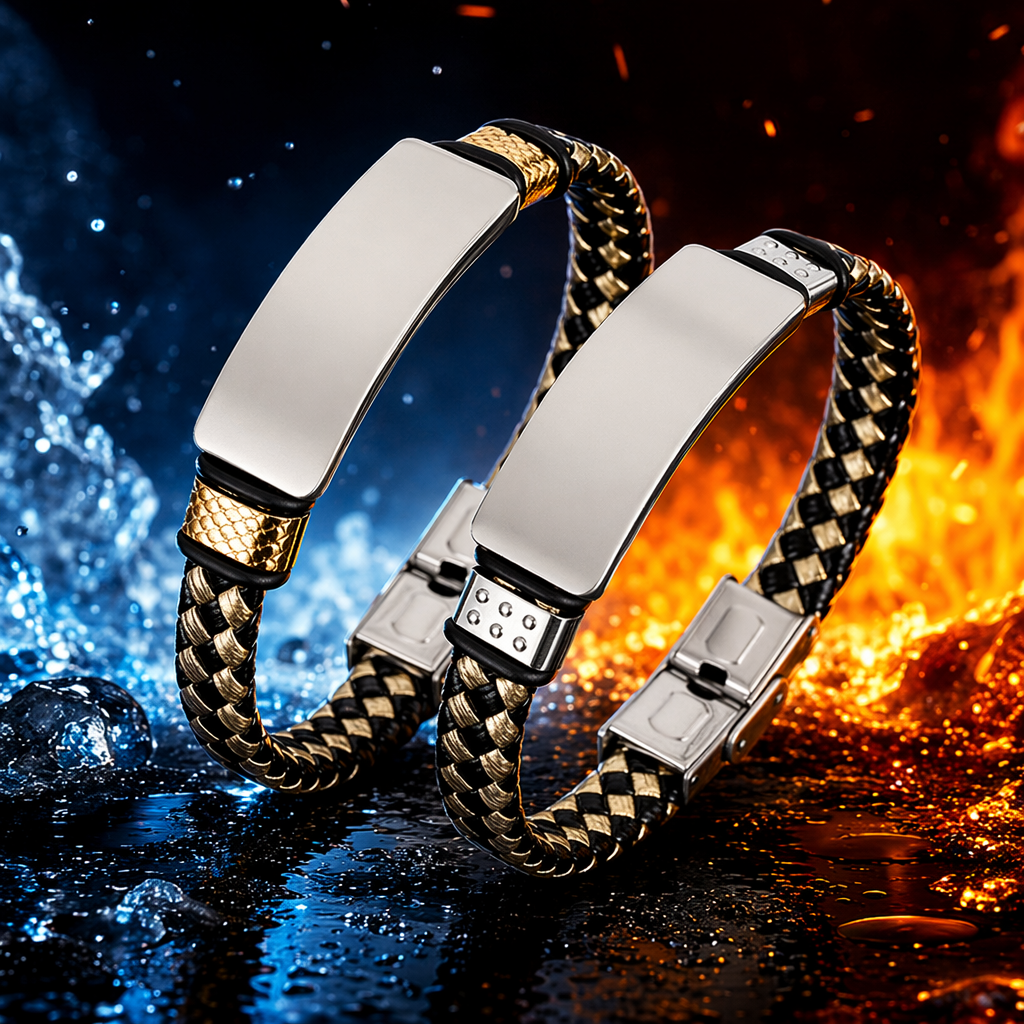 The black and gold woven bracelet is fashionable, versatile and light luxury, suitable for both men and women Specification image