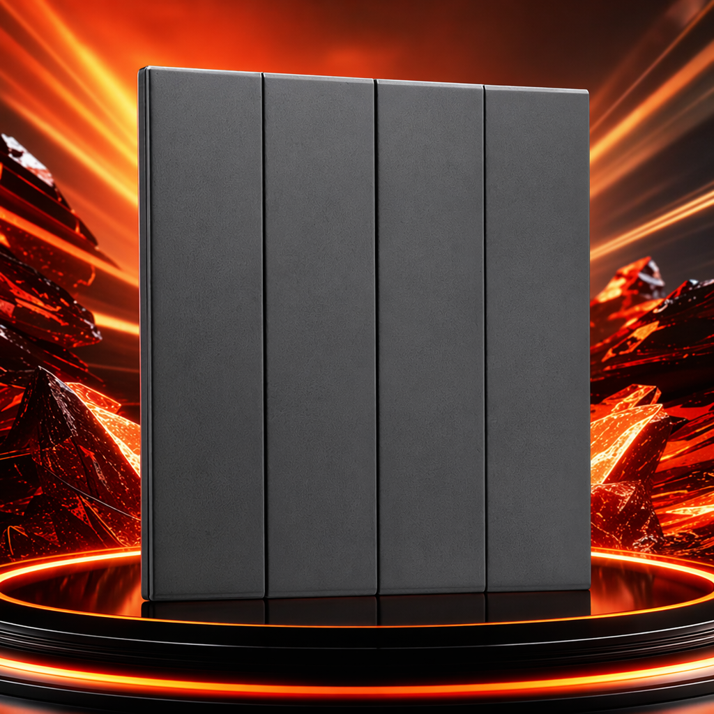 T6 grey four-way switch panel household wall switch, simple and modern, exclusively for export Specification image