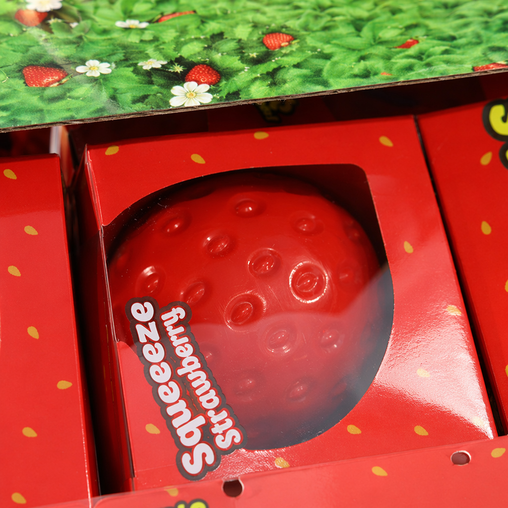 Red strawberry-themed toy packaging box, cute and girlish gift box, suitable for small toys Application Scenario