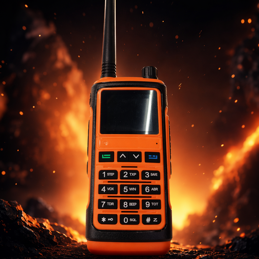 جهازا لاسلكيا محترفا لاسلكيا محمولا باليد من طراز Buw-17 البرتقالي والأسود Specification image