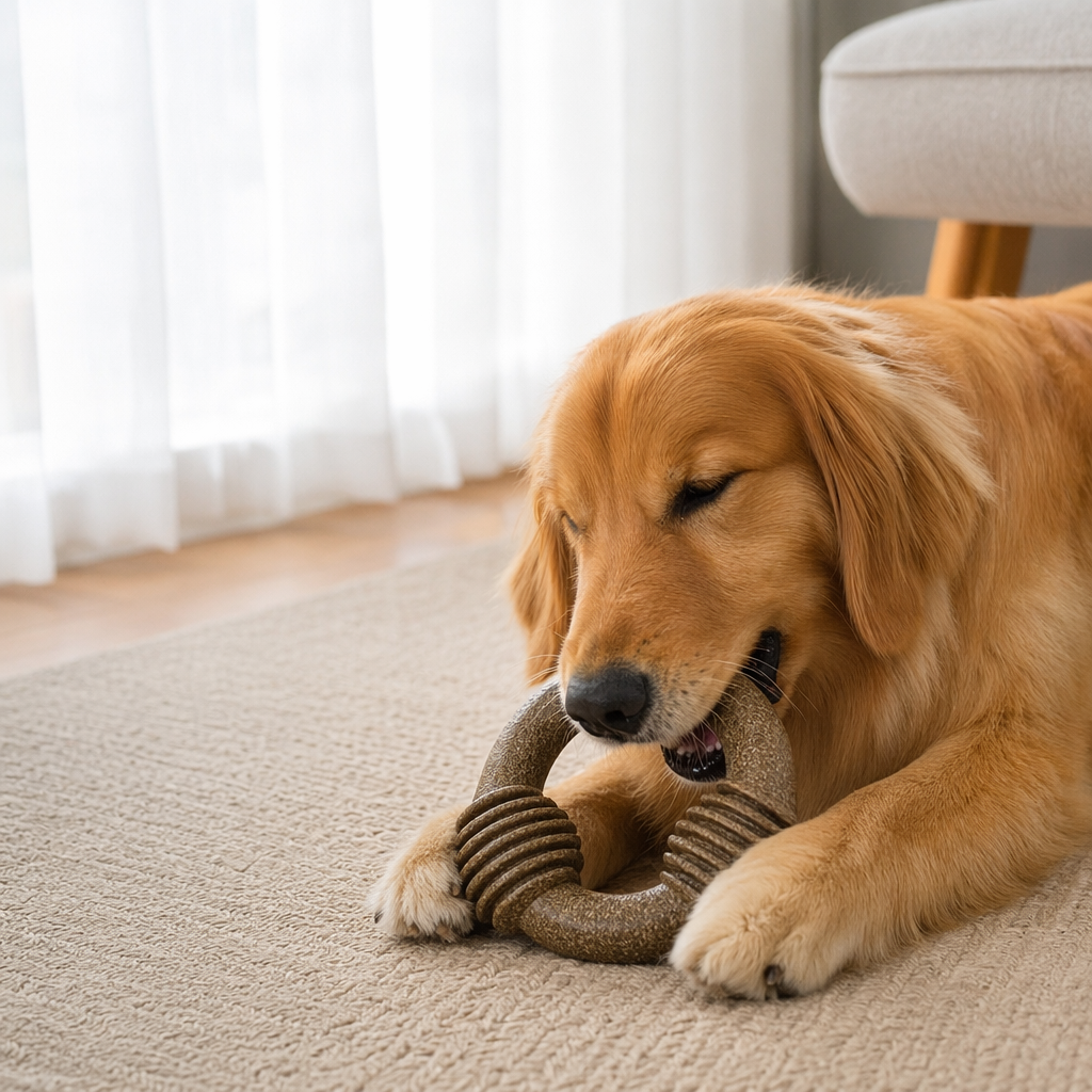 The large autumn circle circular pet gnawing toy teeth grinding and cleaning durable pet products details Picture