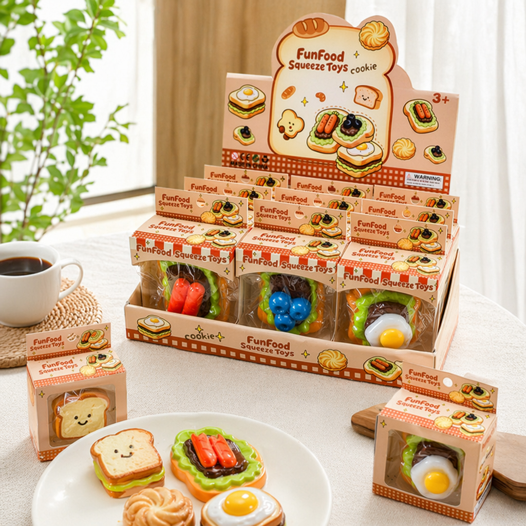Colorful toy food display stand, multi-layer adjustable, children's kitchen role-playing props details Picture