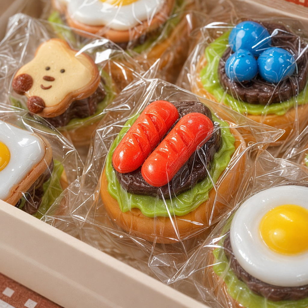 Colorful toy food display stand, multi-layer adjustable, children's kitchen role-playing props Application Scenario