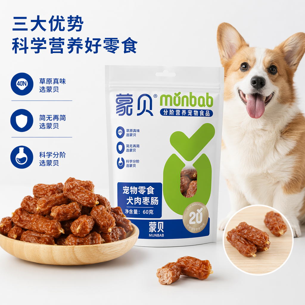棕色肉枣肠零食 传统工艺腊味香肠500g独立包装