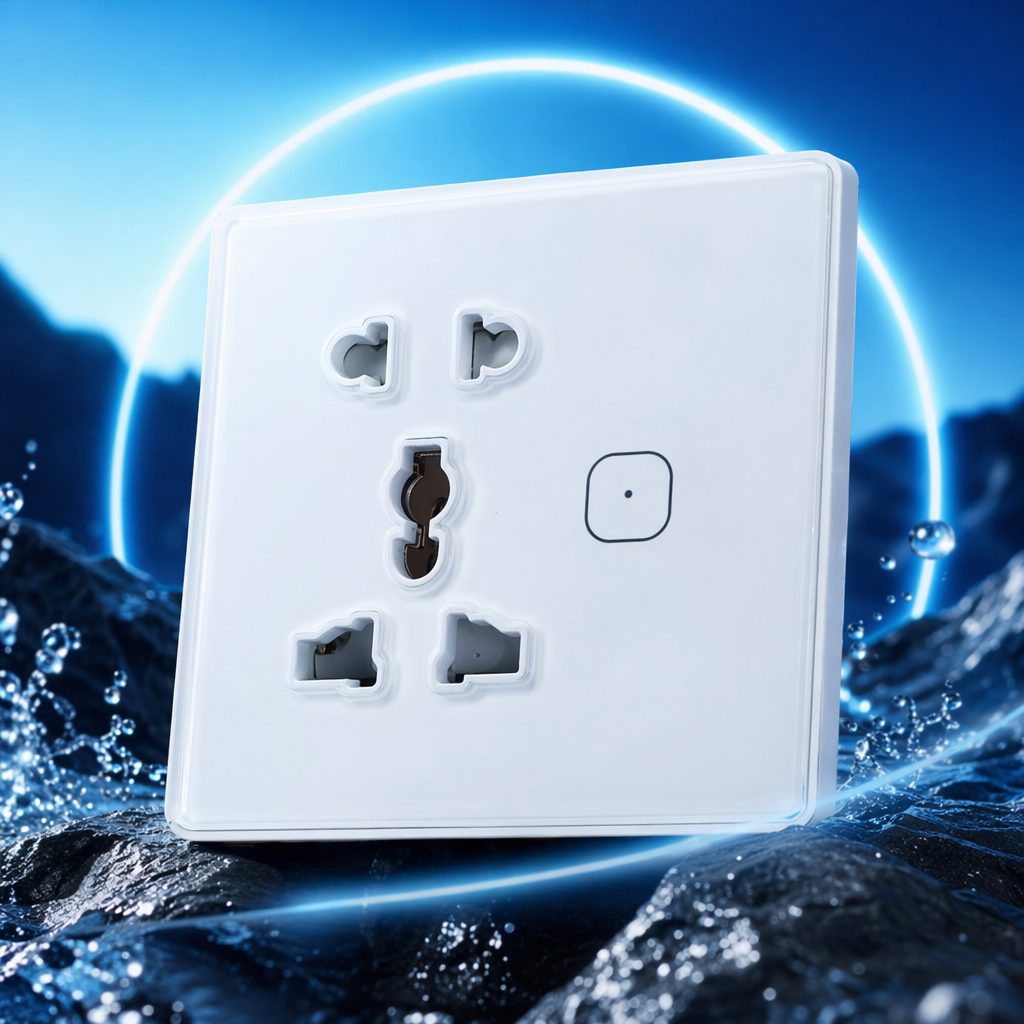 A multi-functional 5-hole smart home wall switch for HomeKit, matter, and Mi Home details Picture