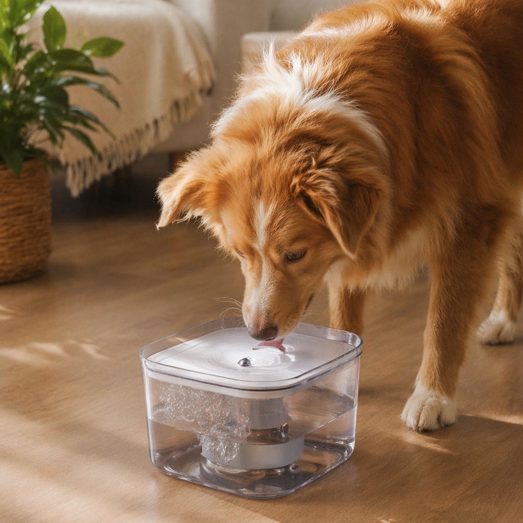 White pet water dispenser made of food-grade PP material, suitable for both cats and dogs, silent model details Picture