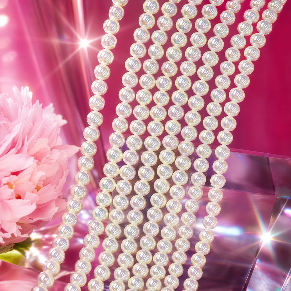 White pearl beaded natural freshwater pearl necklace is a simple and versatile accessory Specification image