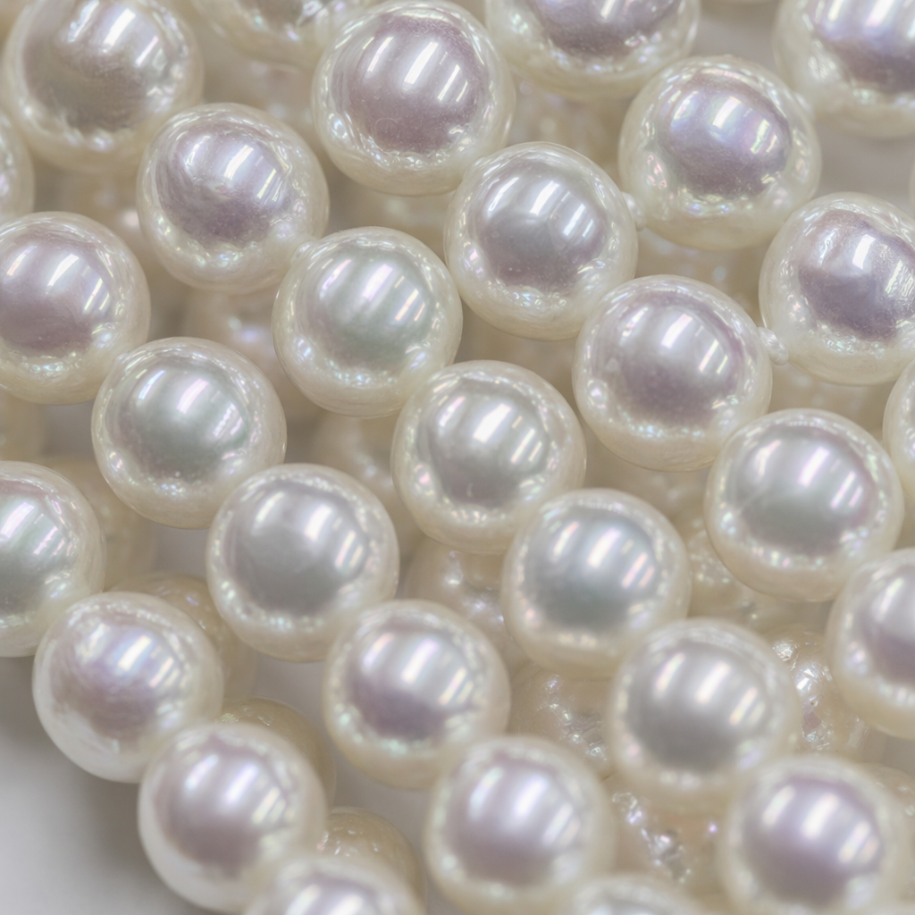 White pearl beaded natural freshwater pearl necklace is a simple and versatile accessory Application Scenario