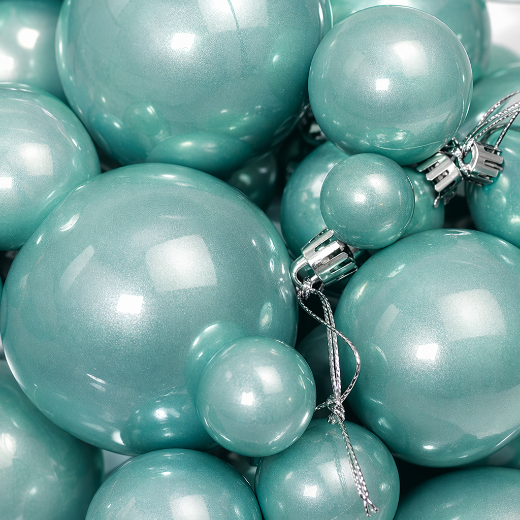 Colorful Christmas ball decorations Festive atmosphere hanging set Application Scenario