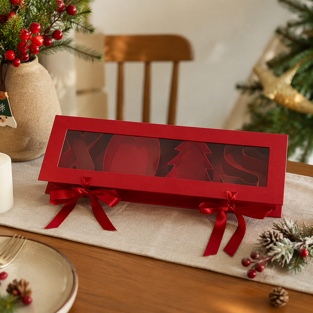 The red gift box is exquisitely packaged and makes an excellent gift for festivals details Picture
