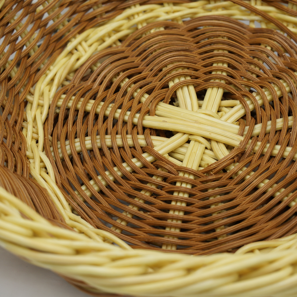 Yellow woven basket for home storage, country-style rattan woven storage basket with large capacity Application Scenario