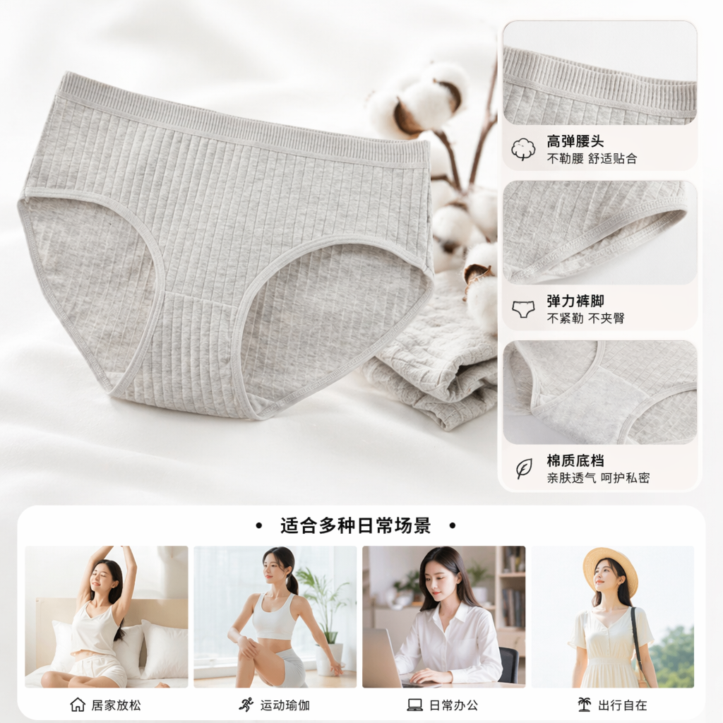 Women's triangle underwear: High-waisted, comfortable, soft and skin-friendly, for daily wear