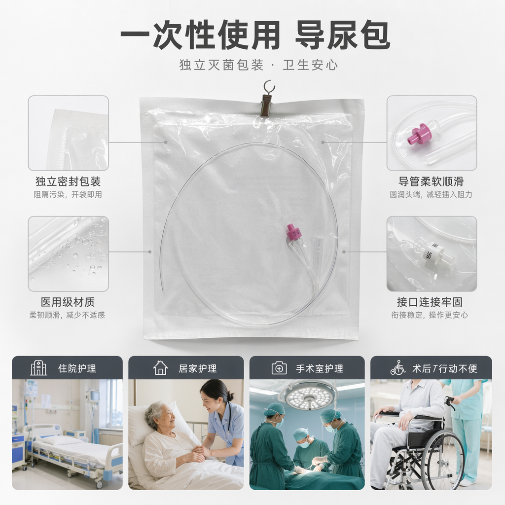 Transparent packaging bags with silicone tubes for medical-grade and food-grade sealing to prevent leakage
