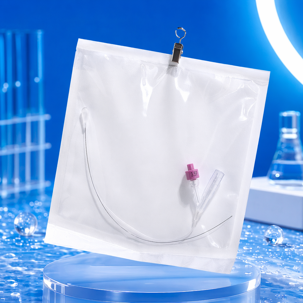 Transparent packaging bags with silicone tubes for medical-grade and food-grade sealing to prevent leakage Specification image