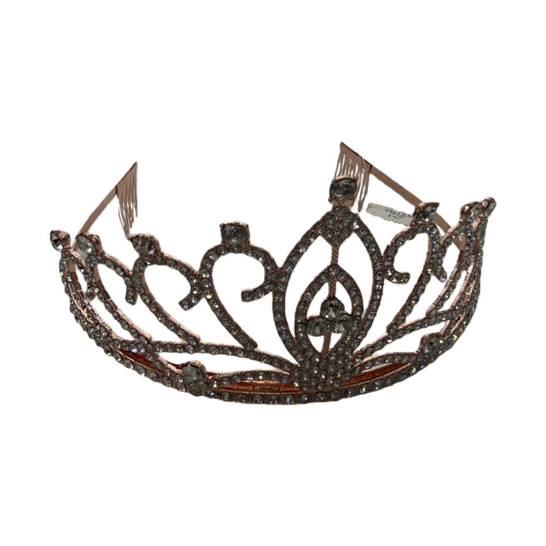 Rose gold diamond-encrusted crown headwear for brides' wedding accessories Item Picture