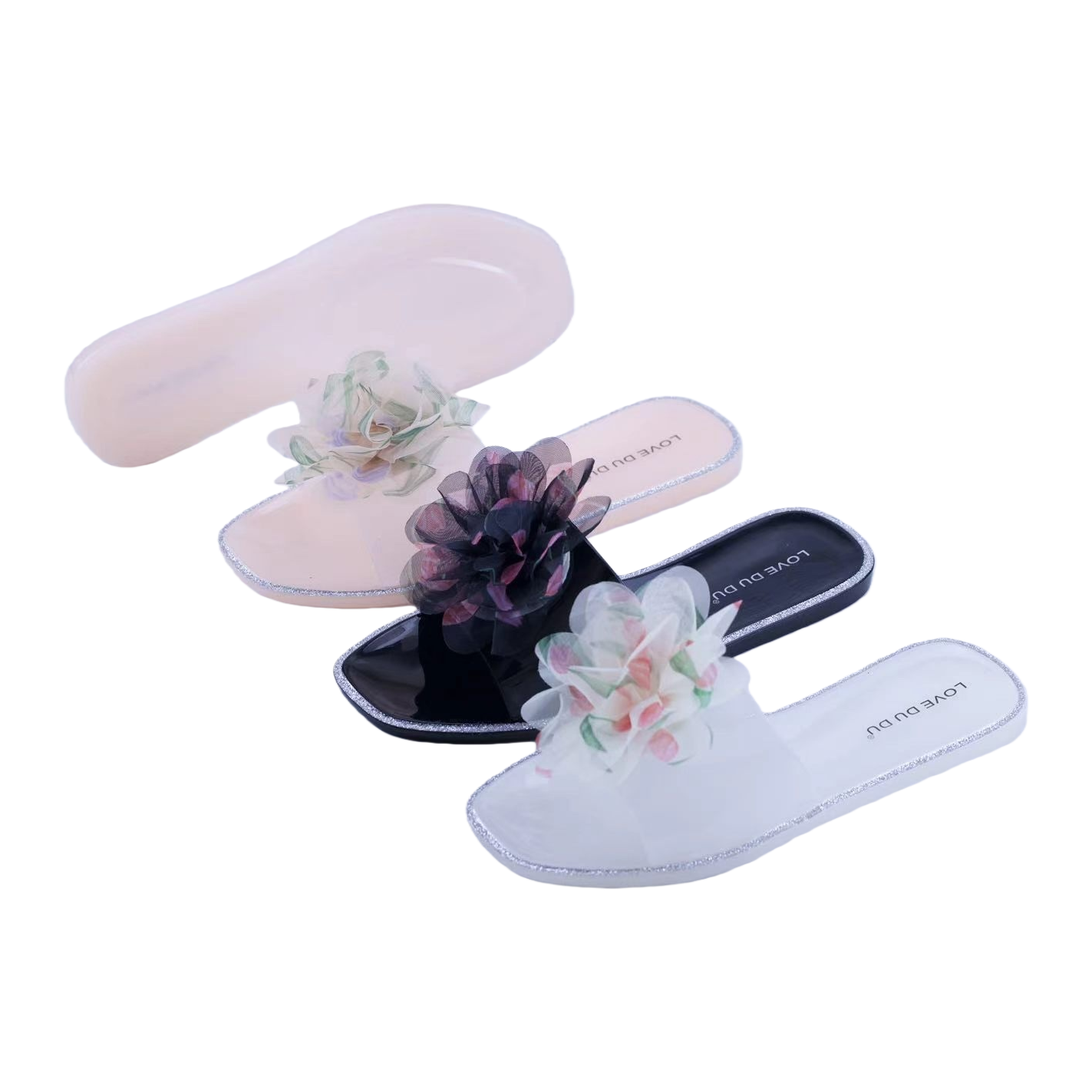 أزهار ملونة مع أحذية ناعمة للسيدات في الصيف Item Picture