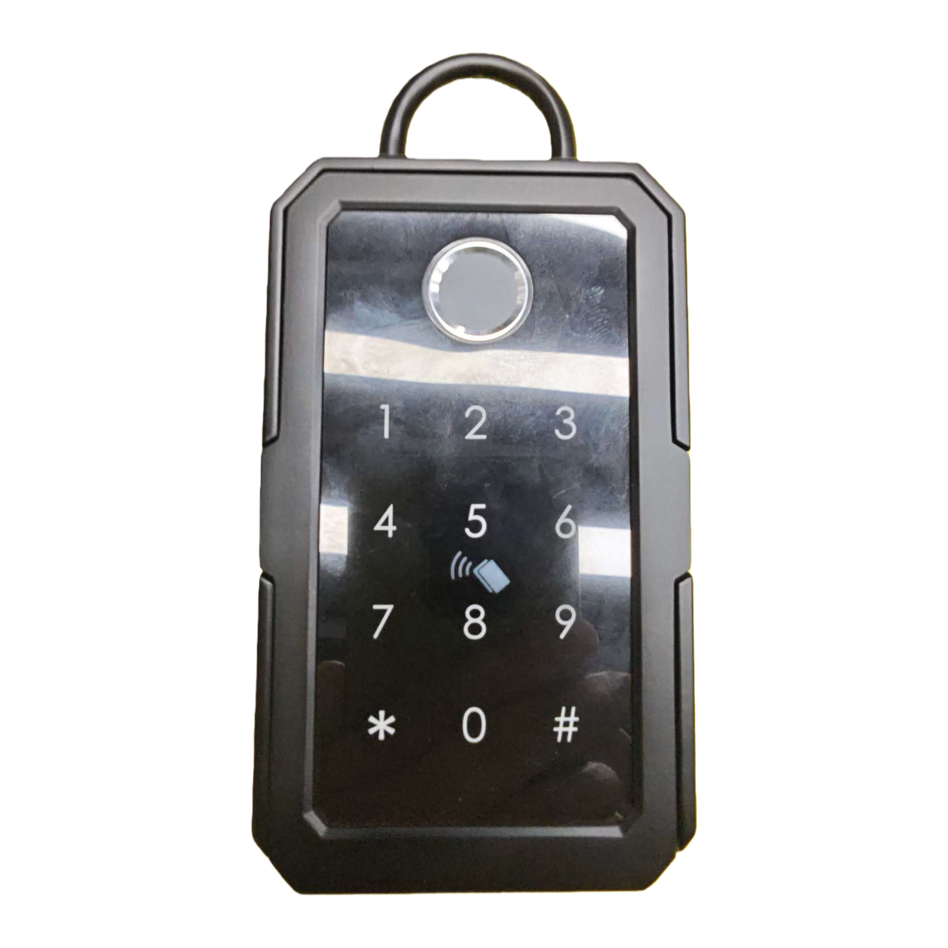 黑色电子锁具 智能指纹密码锁 门禁安防家用防盗锁 Item Picture