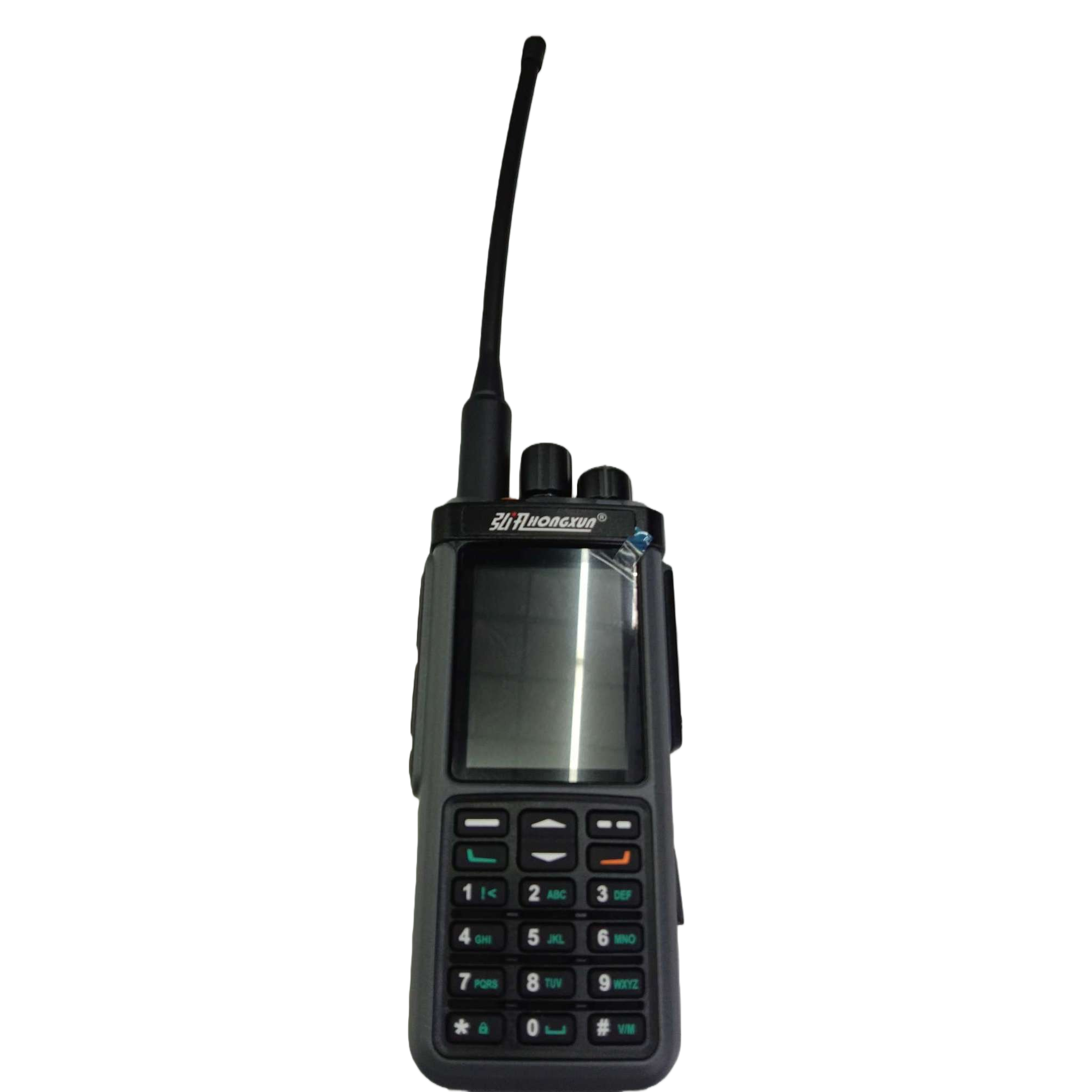 Hongxun DP4801E black walkie-talkie with a metal body, specifically designed for long-distance dual-band communication and outdoor operations Item Picture