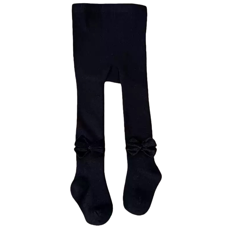 Black bow pantyhose women's slimming and skin-penetrating elastic base socks Item Picture