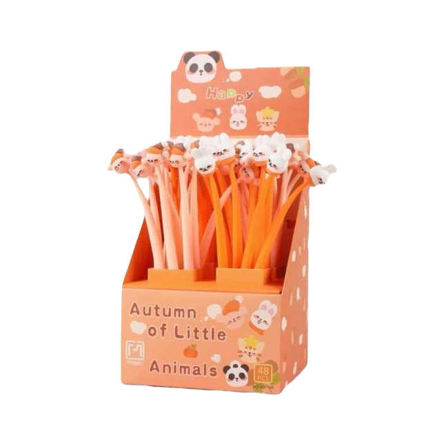 Orange cartoon animal-shaped pen student stationery, fashionable, cute and simple style Item Picture