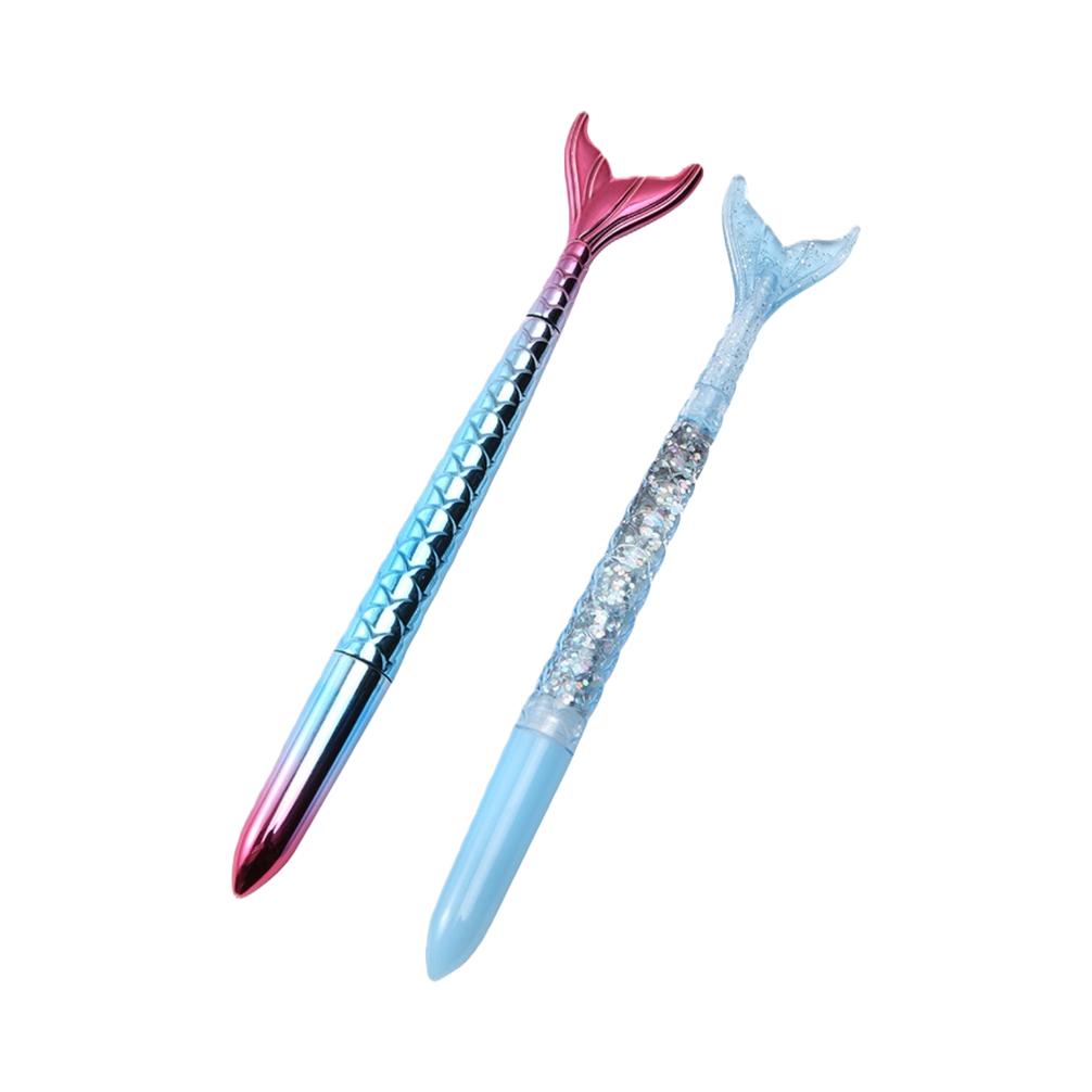 Blue gradient fish-tail pen body gel pen 0.5mm smooth writing office stationery Item Picture