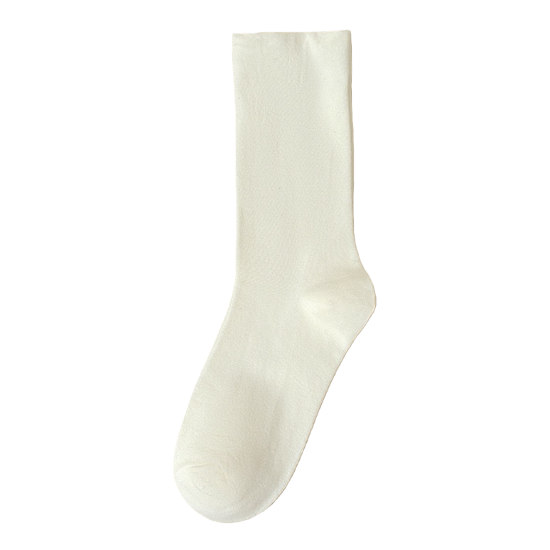 White cotton sports socks, moisture-wicking and sweat-wicking short socks for both men and women Item Picture