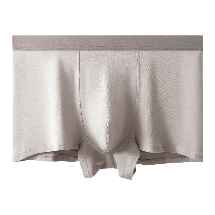Light grey pure cotton men's underwear is comfortable, breathable, seamless and has flat corners at the four corners Item Picture