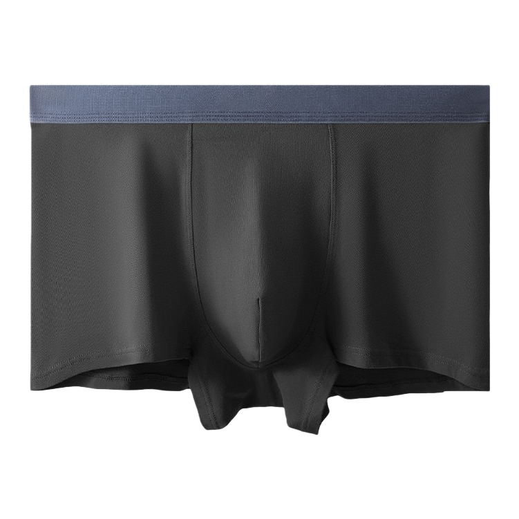Black pure cotton underwear for men, basic style, skin-friendly, soft, seamless and close-fitting Item Picture
