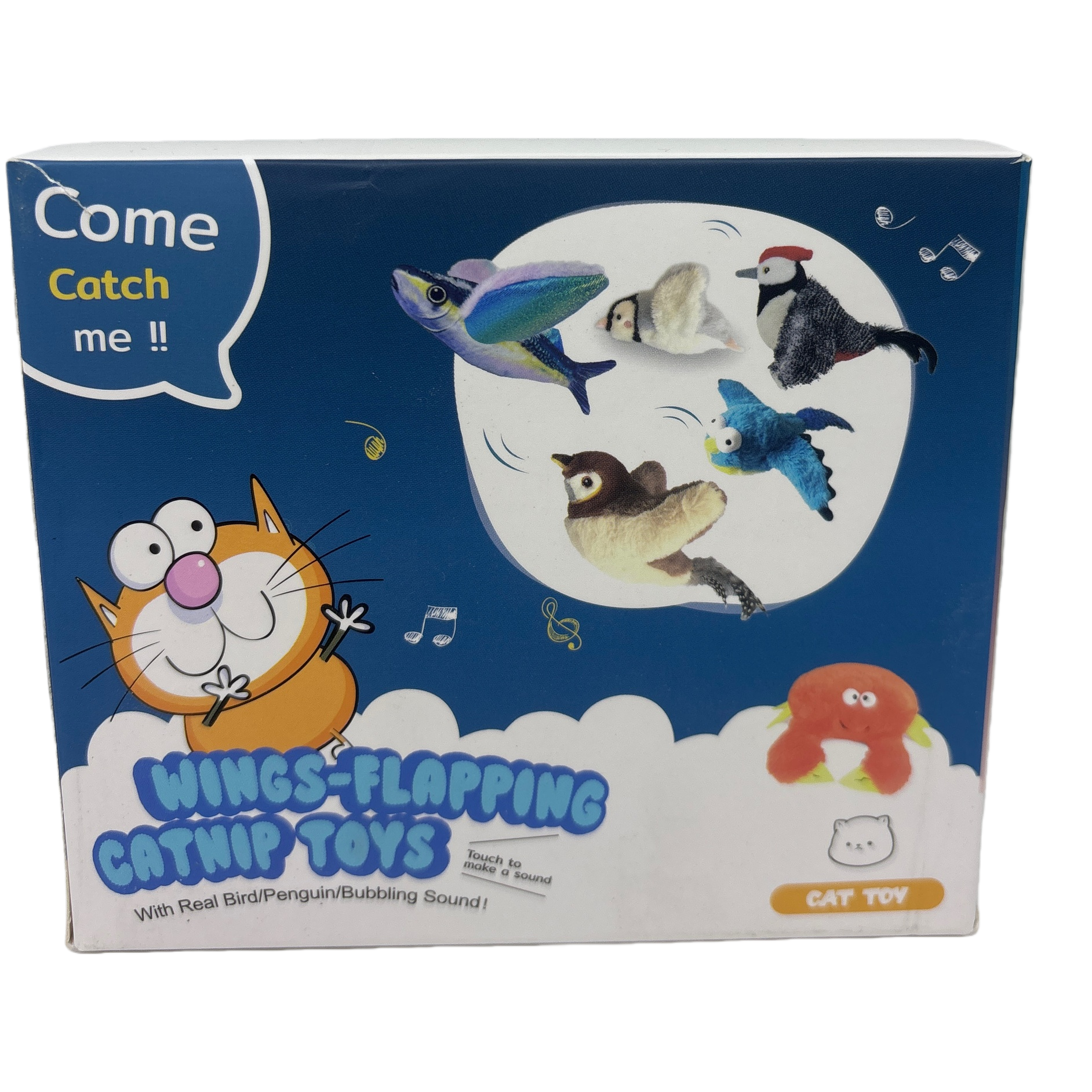 The wing-flapping sound simulation bird pet toy, cat toy, and dog toy can also be used Item Picture