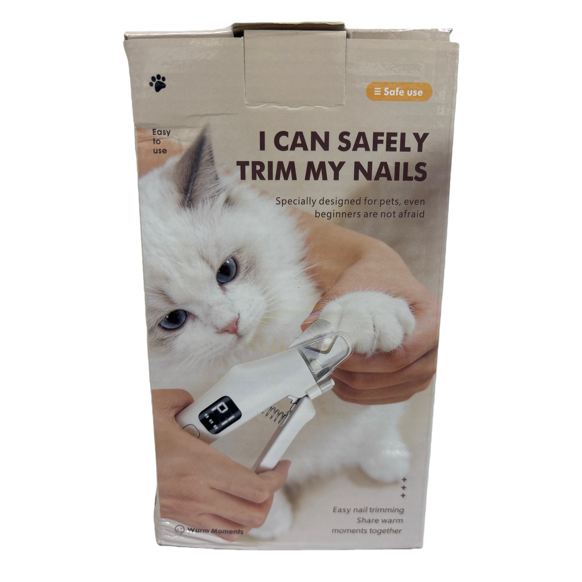 White pet nail clipper for cats, with a safe round head design, is quiet and labor-saving Item Picture