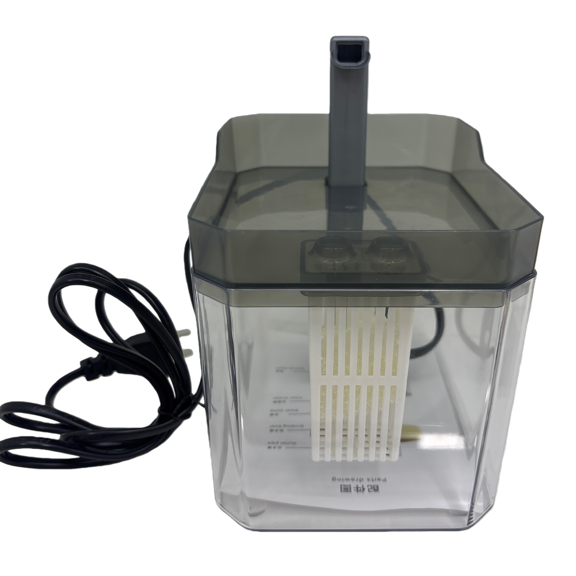 Two types of smart automatic feeders and pet water dispensers for cats and dogs, available in gray and yellow Item Picture
