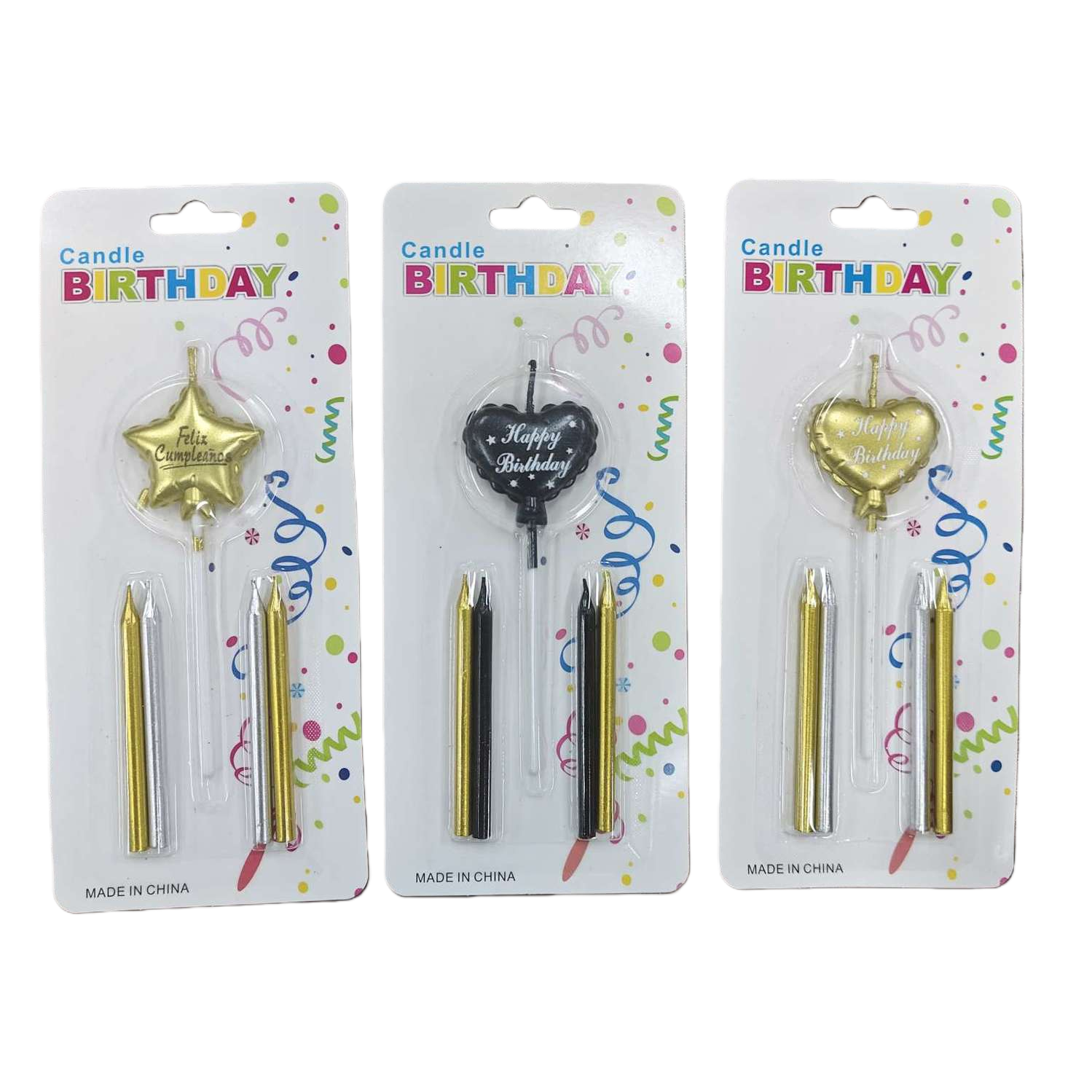 Colorful packaged birthday candle set, children's party decoration candle gift box Item Picture