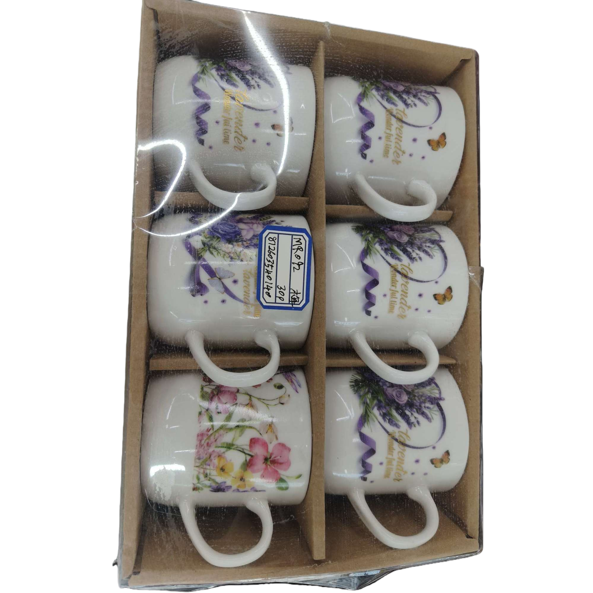 白色陶瓷杯套装 家用简约风 茶杯咖啡杯组合 6件套 Item Picture