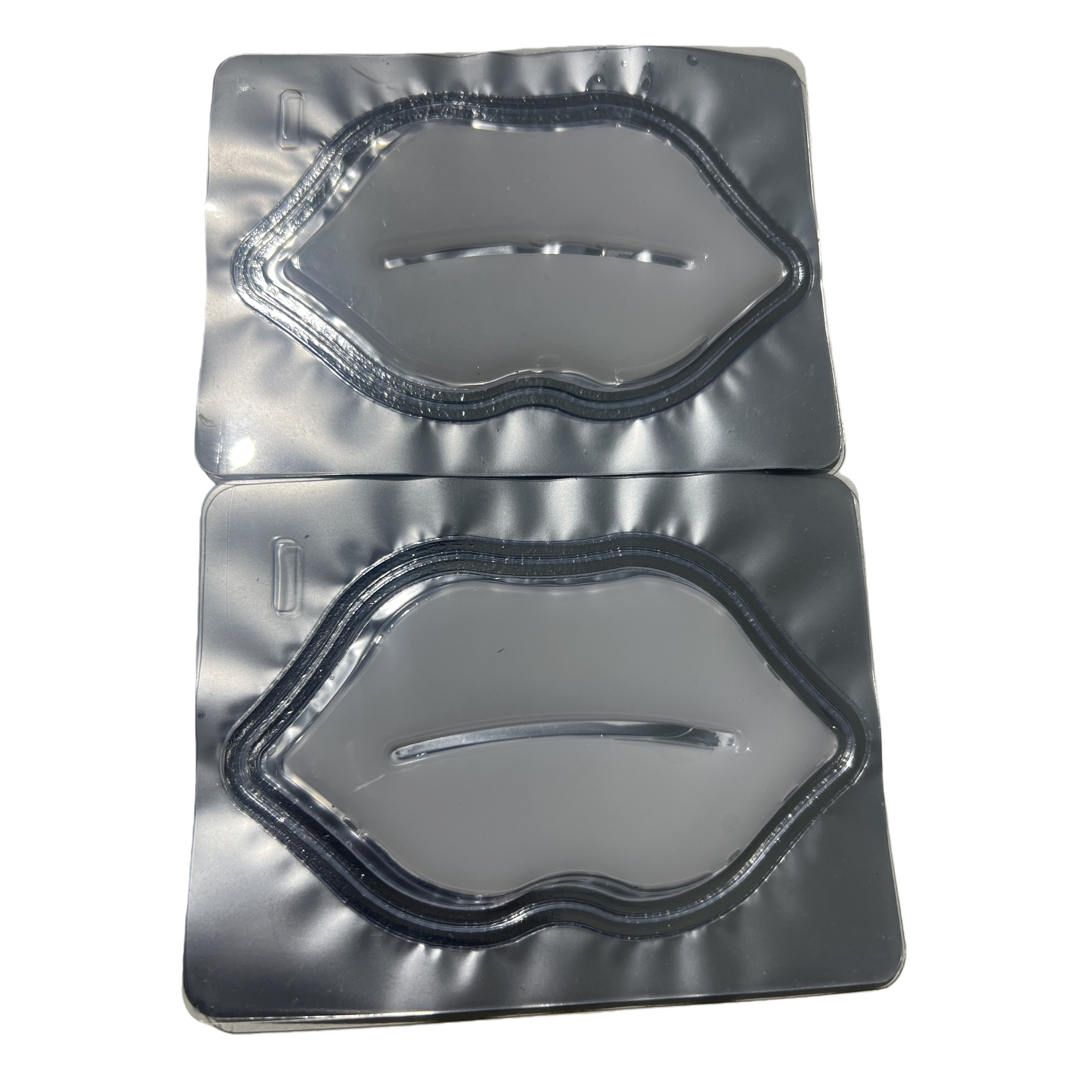 Two pieces of transparent gel patches in silver metal packaging Item Picture