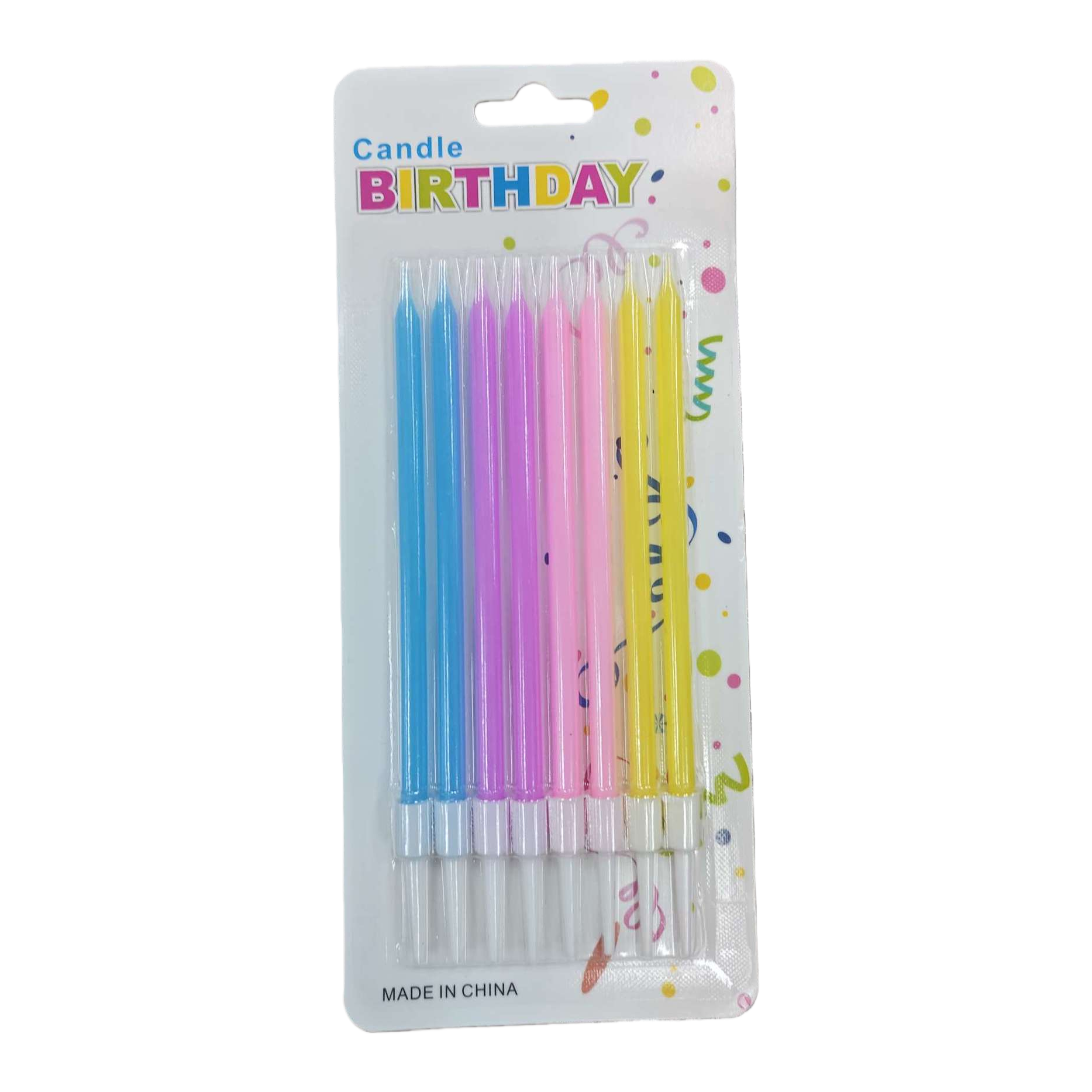 Colorful birthday candles made of food-grade beeswax, safe and smokeless, specially designed for children's parties Item Picture